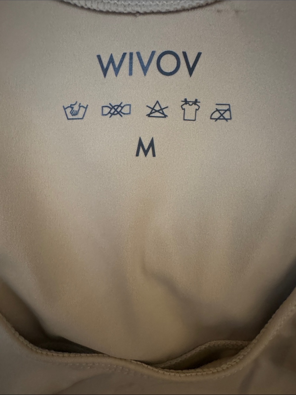 Wivow Beige Scoop Neck Chest Binder Tank-Medium - Picture 3 of 4